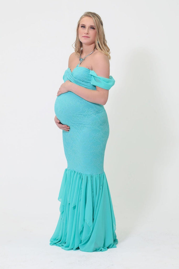 Turquoise Maternity Dress